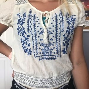 American Eagle Peplum Top